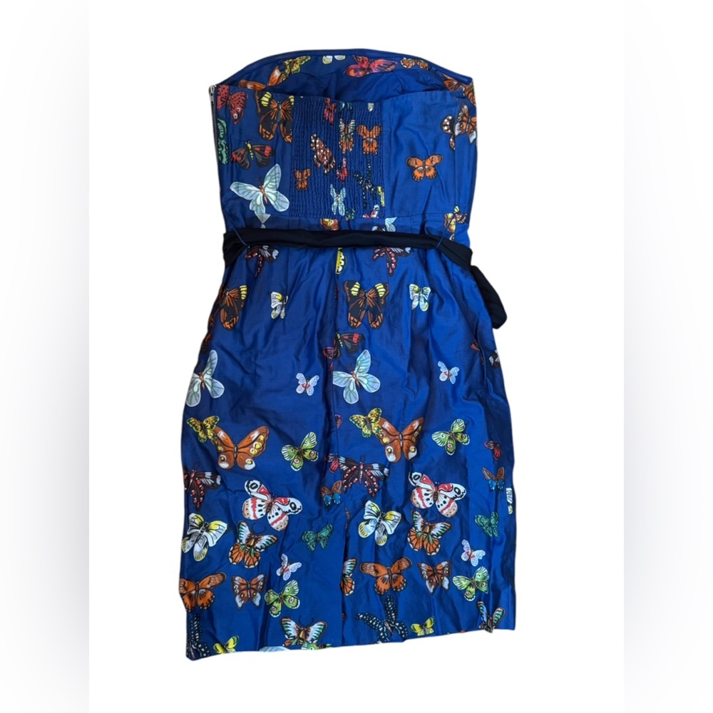 Anthropologie Nathalie Lete Strapless Butterfly Dress Size 6 Boho Chic Summer - Picture 2 of 6